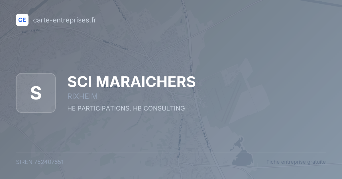 SCI MARAICHERS — 752407551 — fiche entreprise