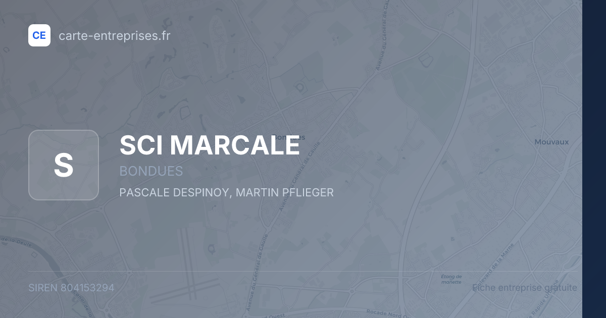 SCI MARCALE — 804153294 — fiche entreprise