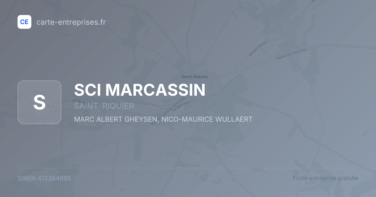 SCI MARCASSIN — 413364886 — fiche entreprise