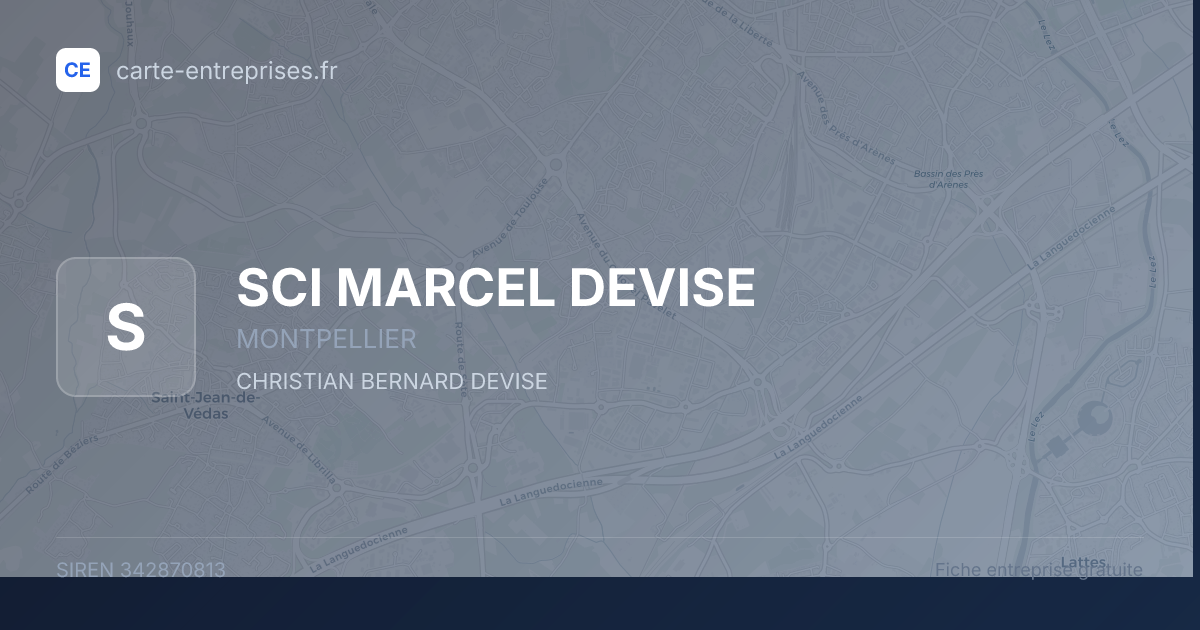 SCI MARCEL DEVISE — 342870813 — fiche entreprise