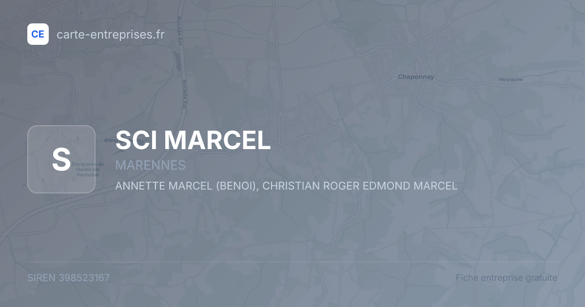 SCI MARCEL — 398523167 — fiche entreprise