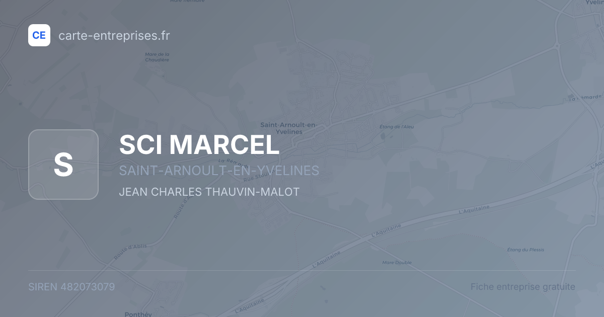 SCI MARCEL — 482073079 — fiche entreprise