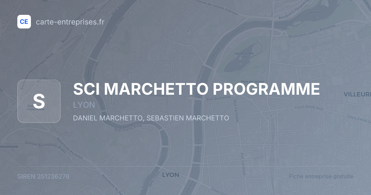 SCI MARCHETTO PROGRAMME — 351236278 — fiche entreprise