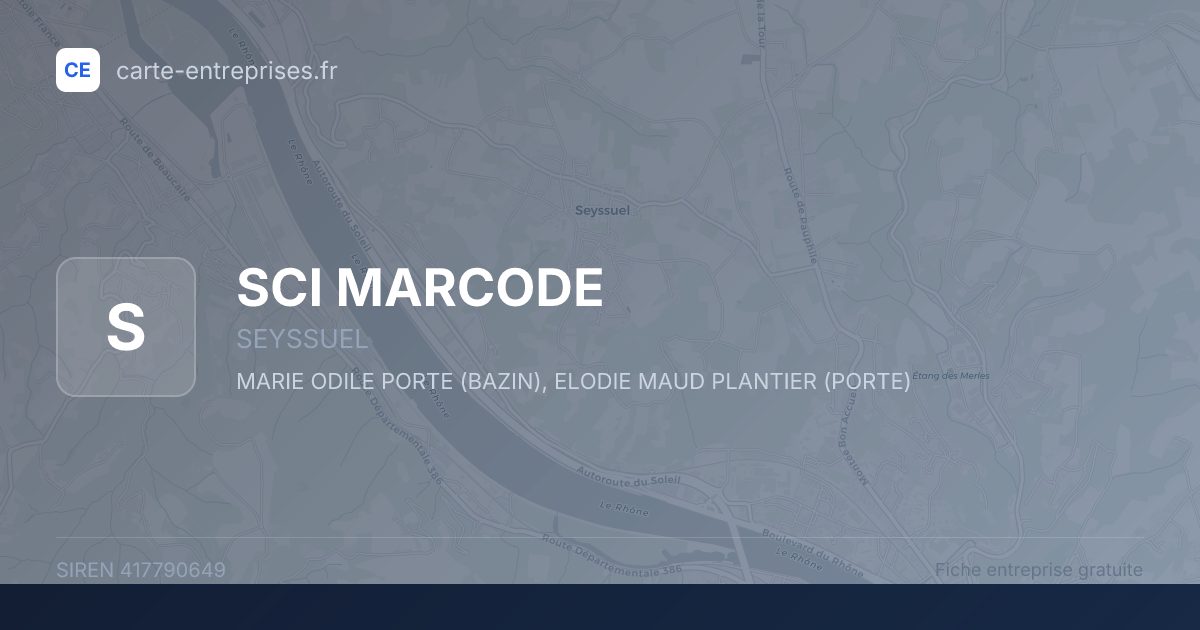SCI MARCODE — 417790649 — fiche entreprise