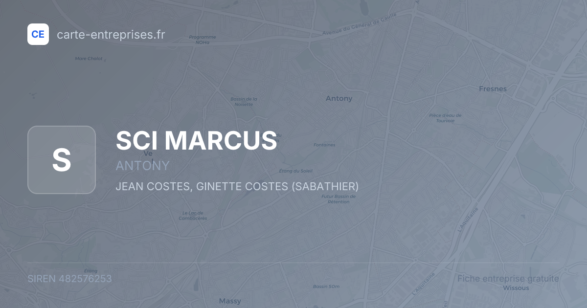 SCI MARCUS — 482576253 — fiche entreprise
