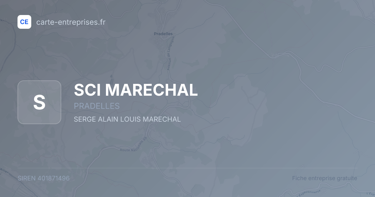 SCI MARECHAL — 401871496 — fiche entreprise