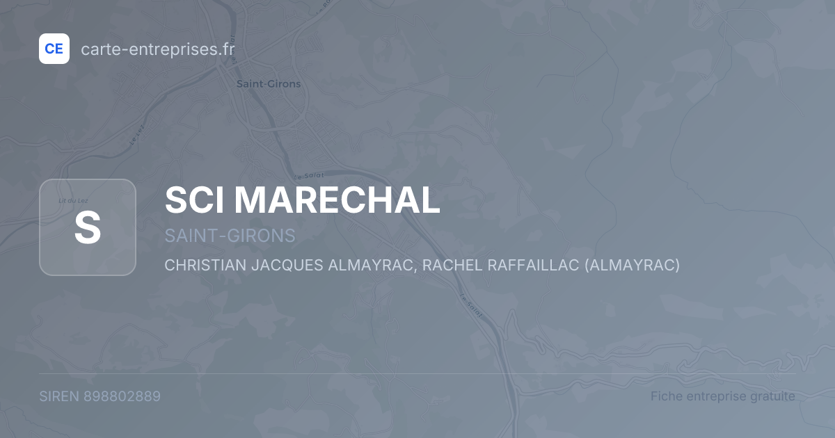 SCI MARECHAL — 898802889 — fiche entreprise