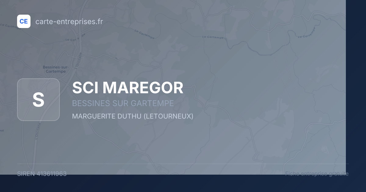 SCI MAREGOR — 413611963 — fiche entreprise