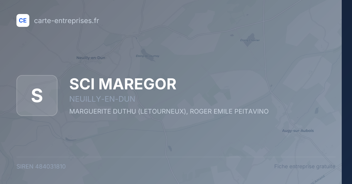 SCI MAREGOR — 484031810 — fiche entreprise