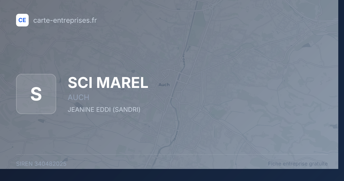 SCI  MAREL — 340482025 — fiche entreprise