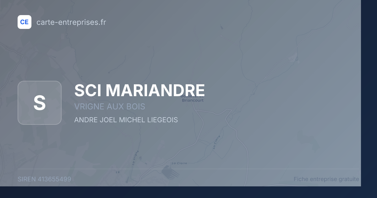 SCI MARIANDRE — 413655499 — fiche entreprise