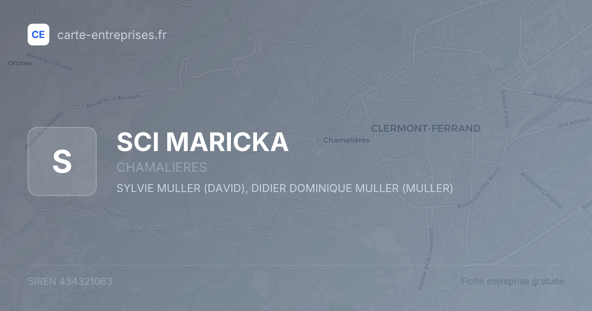 SCI MARICKA — 434321063 — fiche entreprise