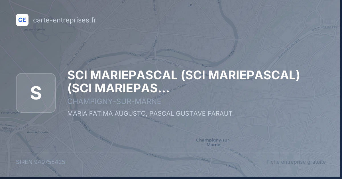 SCI MARIEPASCAL (SCI MARIEPASCAL) (SCI MARIEPASCAL) — 949755425 — fiche entreprise