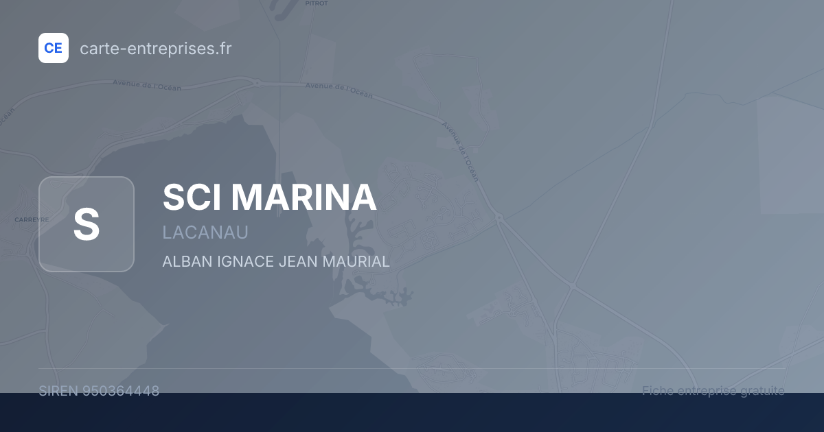SCI MARINA — 950364448 — fiche entreprise