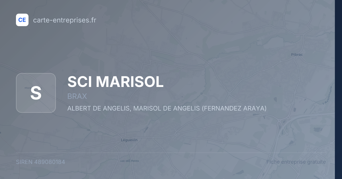 SCI MARISOL — 489080184 — fiche entreprise
