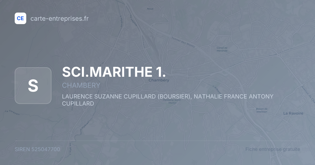 SCI.MARITHE 1. — 525047700 — fiche entreprise
