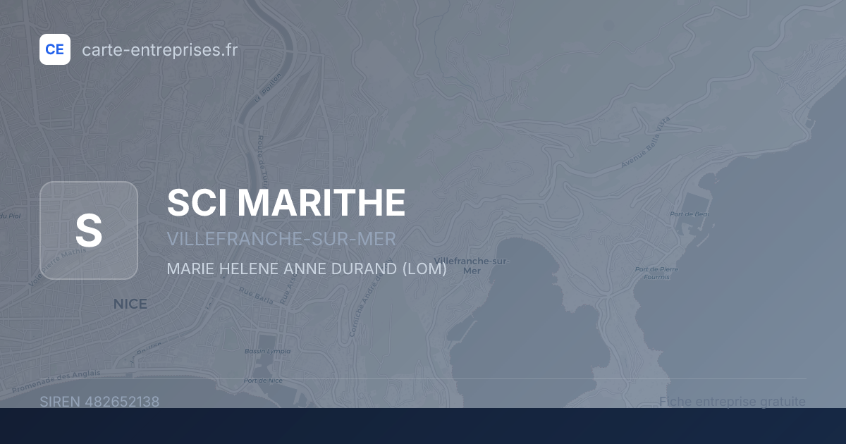 SCI MARITHE — 482652138 — fiche entreprise