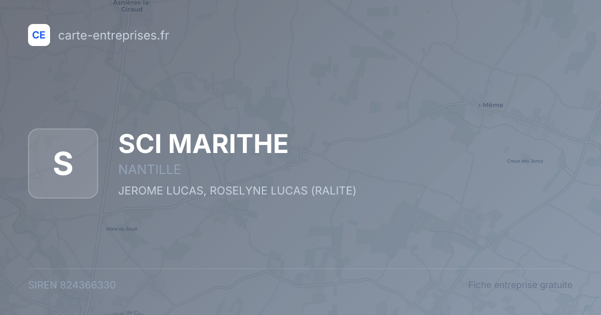 SCI MARITHE — 824366330 — fiche entreprise
