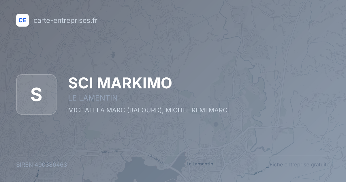 SCI MARKIMO — 490386463 — fiche entreprise