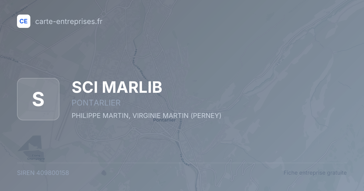 SCI MARLIB — 409800158 — fiche entreprise