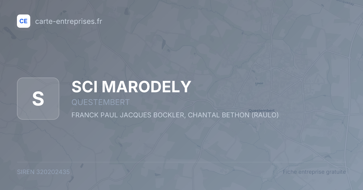 SCI MARODELY — 320202435 — fiche entreprise