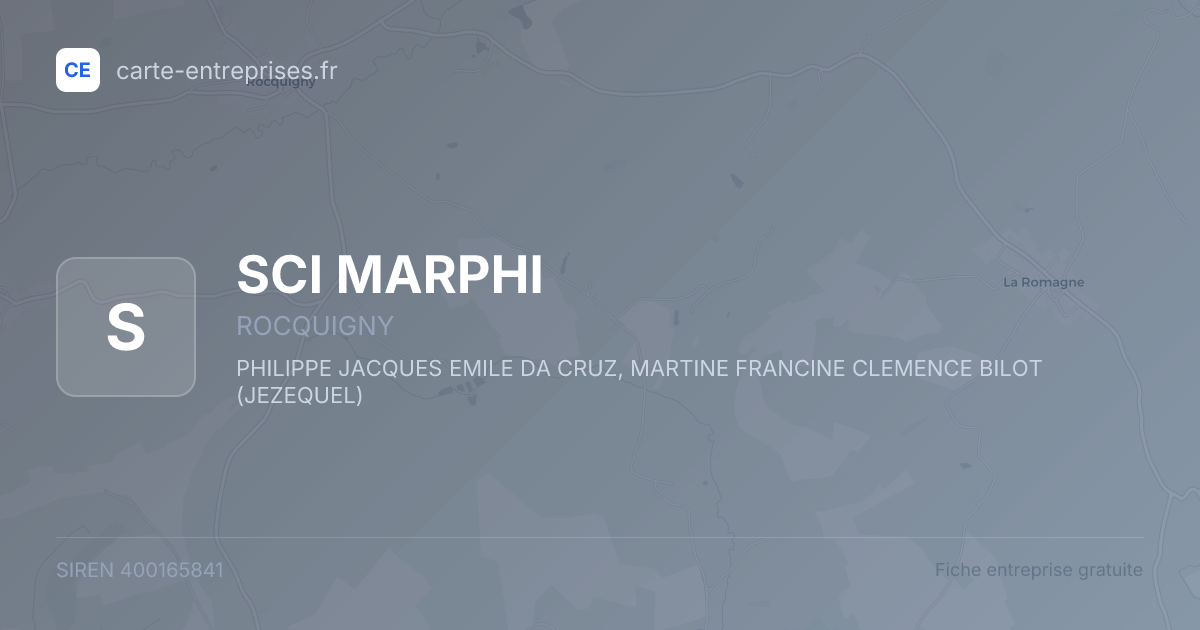 SCI MARPHI — 400165841 — fiche entreprise
