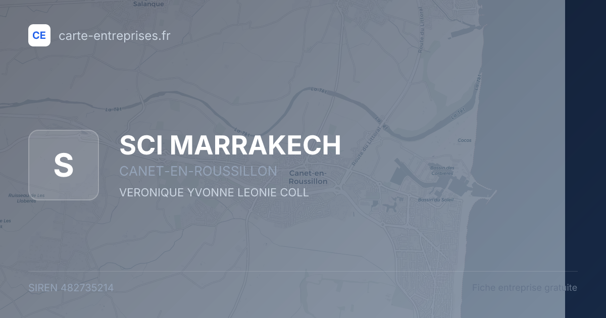 SCI MARRAKECH — 482735214 — fiche entreprise