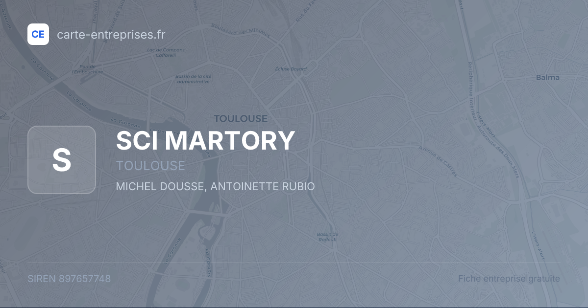 SCI MARTORY — 897657748 — fiche entreprise