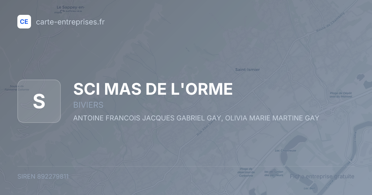 SCI MAS DE L'ORME — 892279811 — fiche entreprise