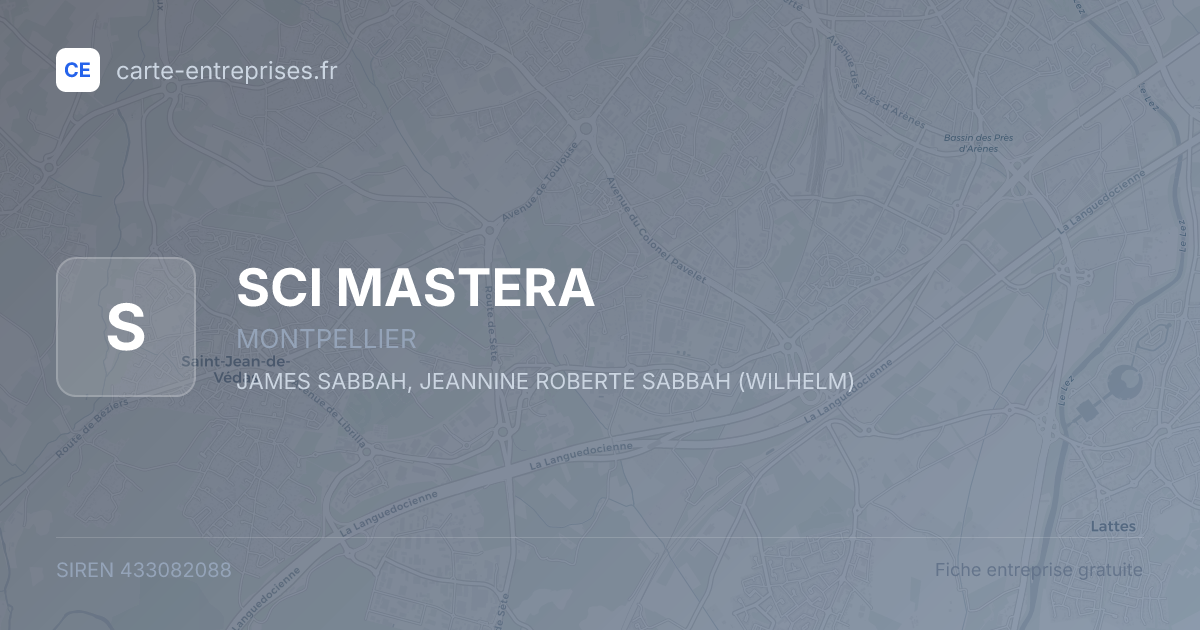SCI MASTERA — 433082088 — fiche entreprise