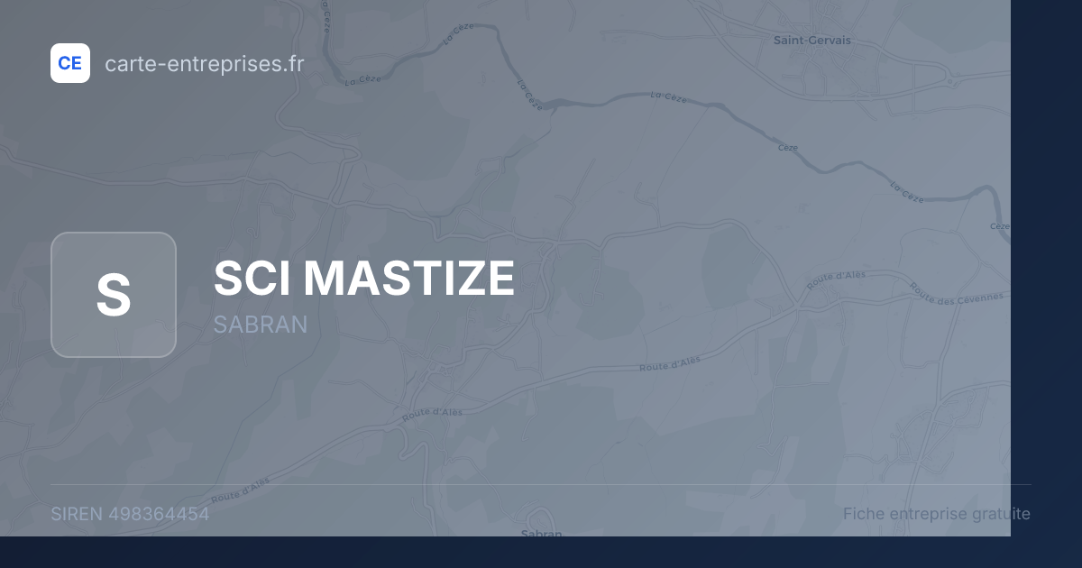 SCI MASTIZE — 498364454 — fiche entreprise