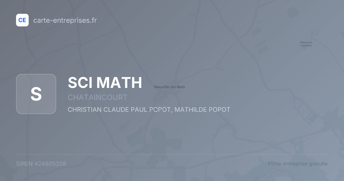 SCI MATH — 424805208 — fiche entreprise