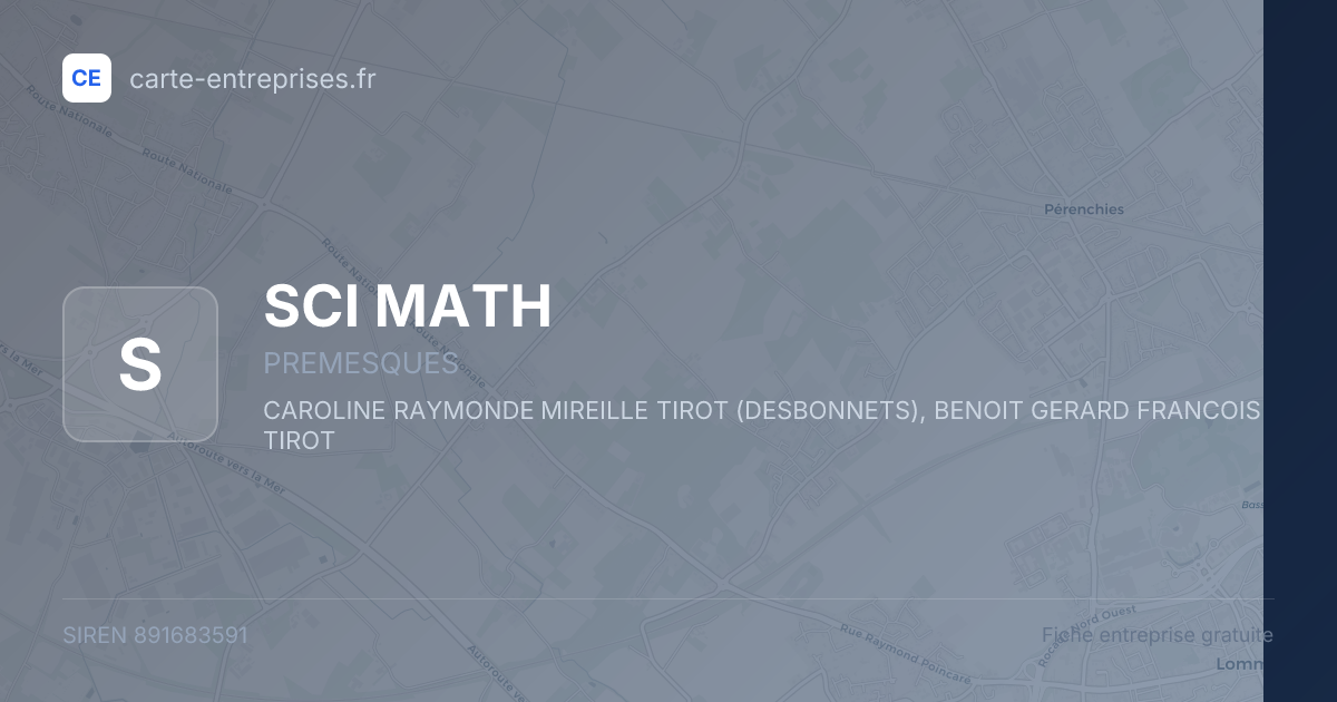 SCI MATH — 891683591 — fiche entreprise