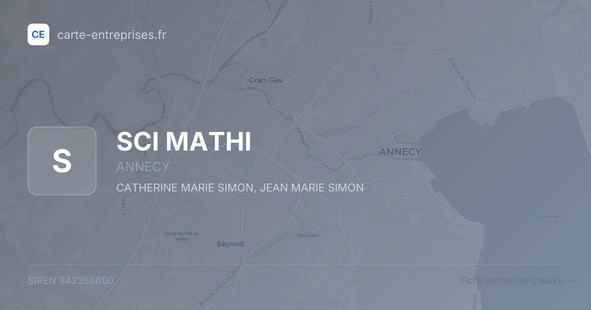 SCI MATHI — 342358660 — fiche entreprise
