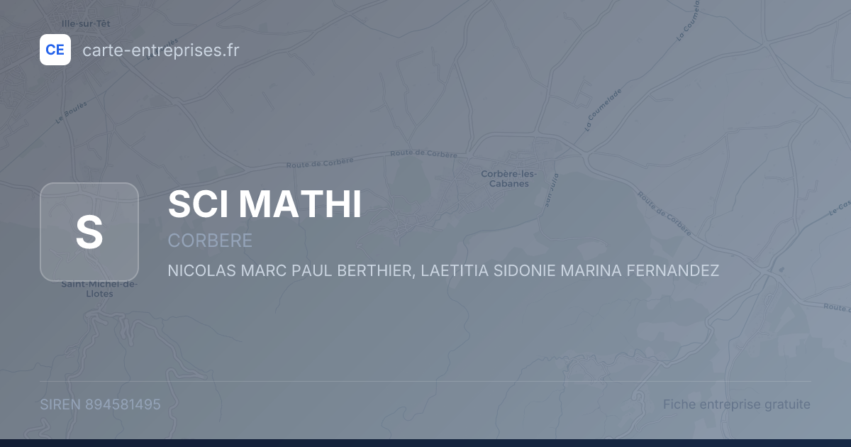 SCI MATHI — 894581495 — fiche entreprise