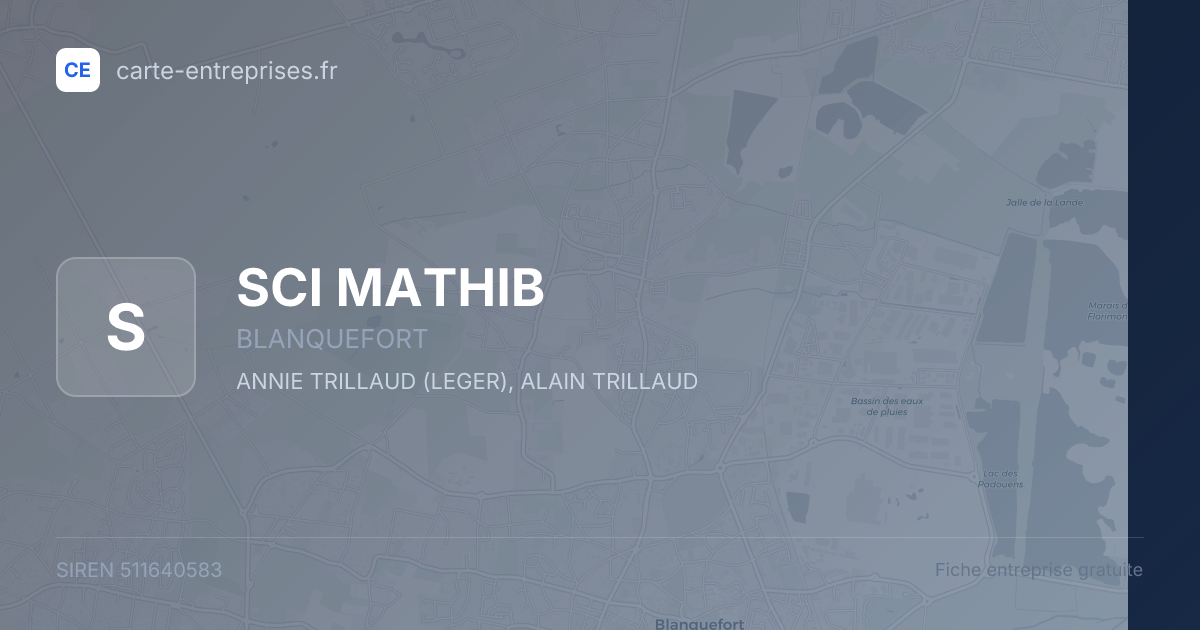 SCI MATHIB — 511640583 — fiche entreprise