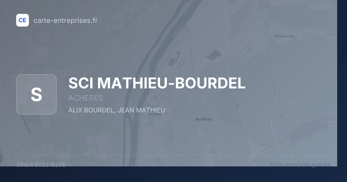 SCI MATHIEU-BOURDEL — 802618298 — fiche entreprise