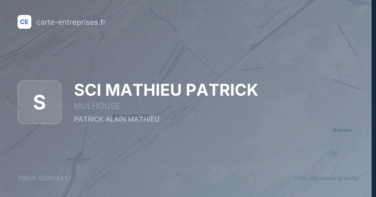 SCI MATHIEU PATRICK — 450914437 — fiche entreprise