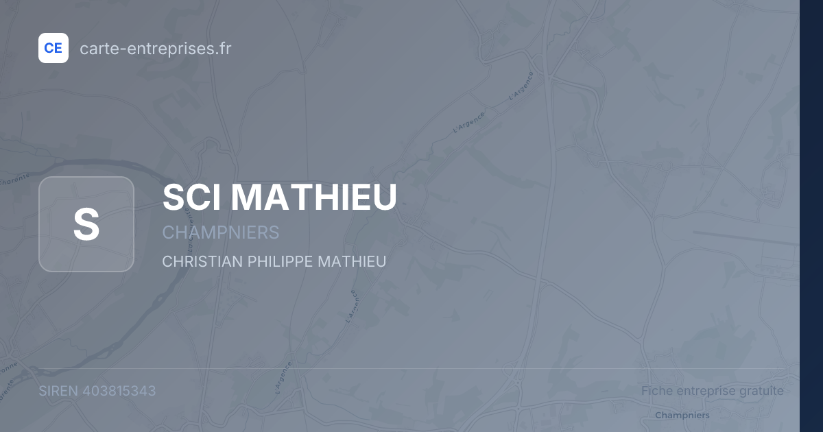 SCI MATHIEU — 403815343 — fiche entreprise
