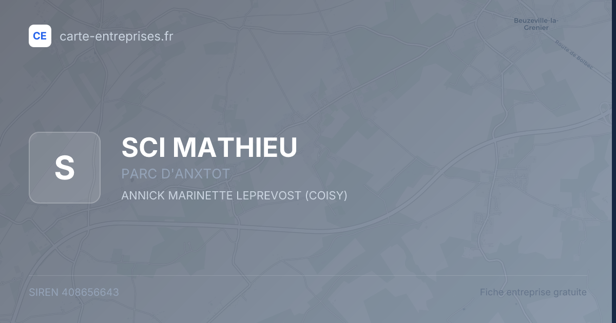 SCI MATHIEU — 408656643 — fiche entreprise