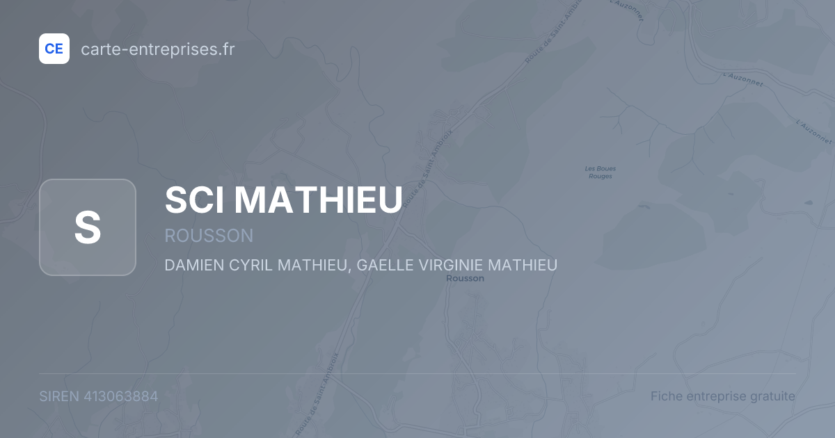 SCI MATHIEU — 413063884 — fiche entreprise