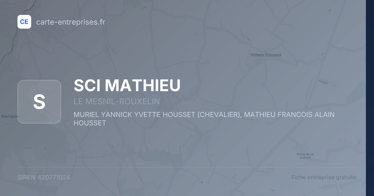 SCI MATHIEU — 420771024 — fiche entreprise
