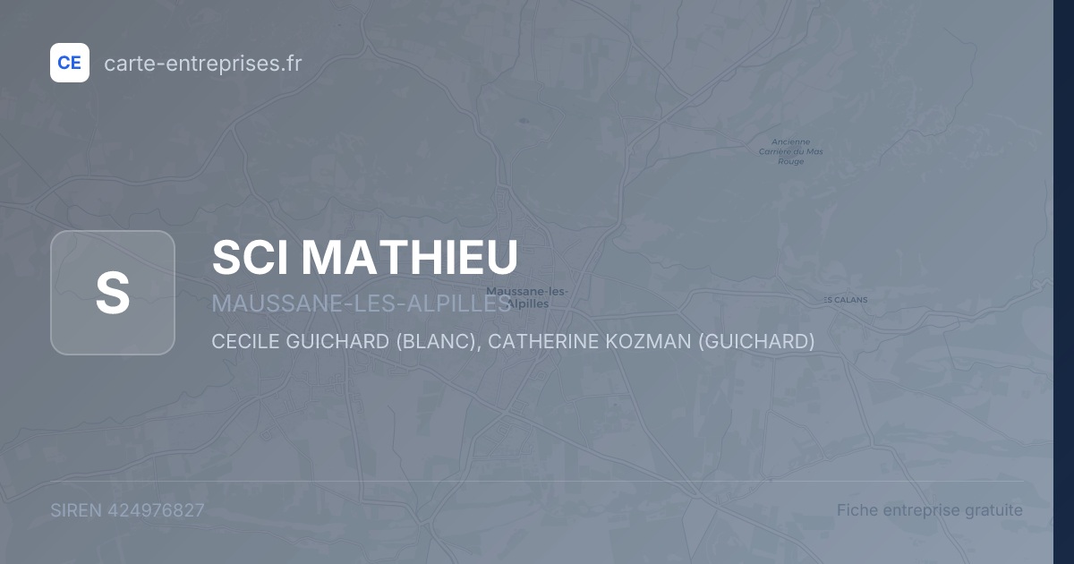 SCI MATHIEU — 424976827 — fiche entreprise