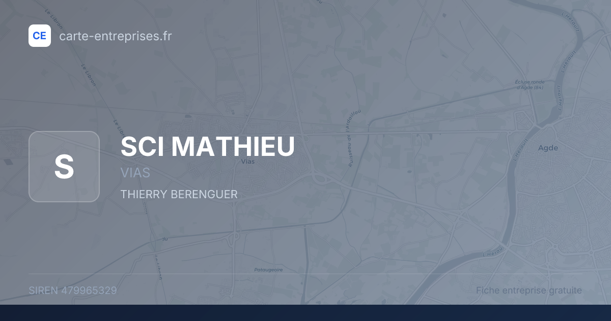 SCI MATHIEU — 479965329 — fiche entreprise