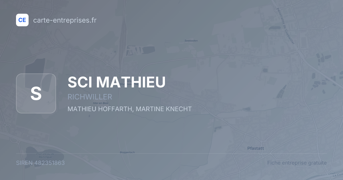 SCI MATHIEU — 482351863 — fiche entreprise