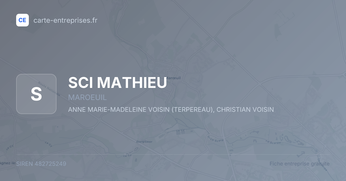 SCI MATHIEU — 482725249 — fiche entreprise