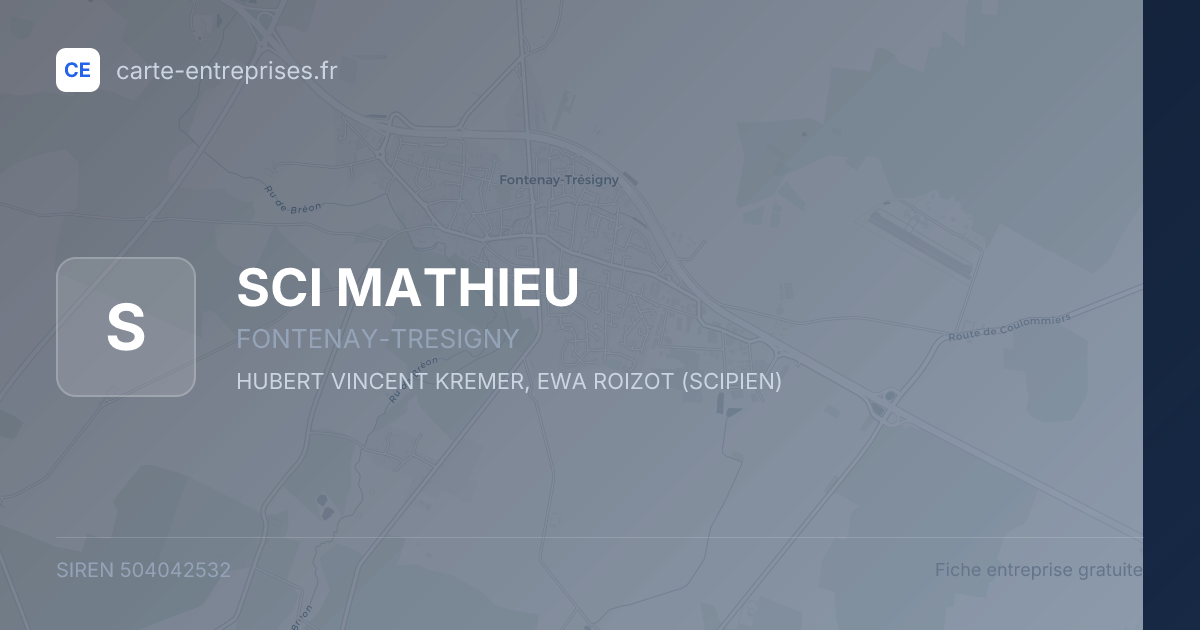SCI MATHIEU — 504042532 — fiche entreprise
