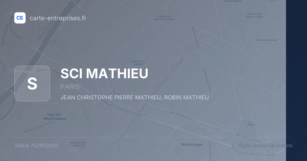 SCI MATHIEU — 752652065 — fiche entreprise