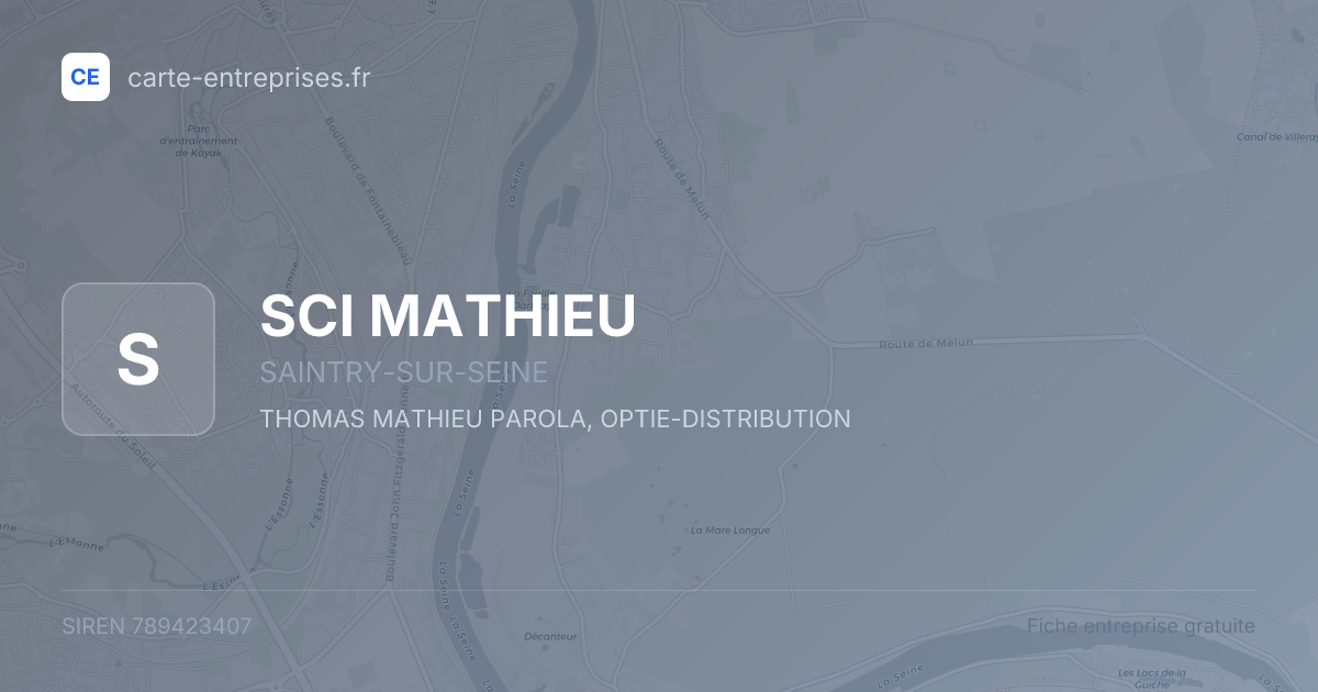 SCI MATHIEU — 789423407 — fiche entreprise