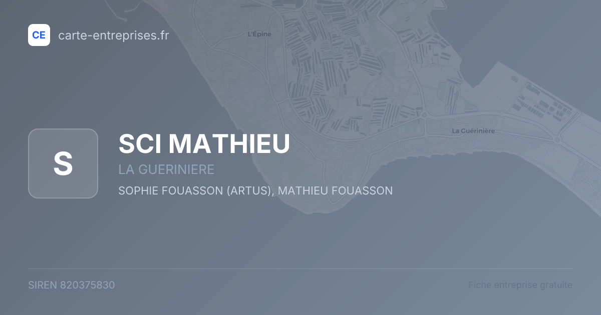 SCI MATHIEU — 820375830 — fiche entreprise